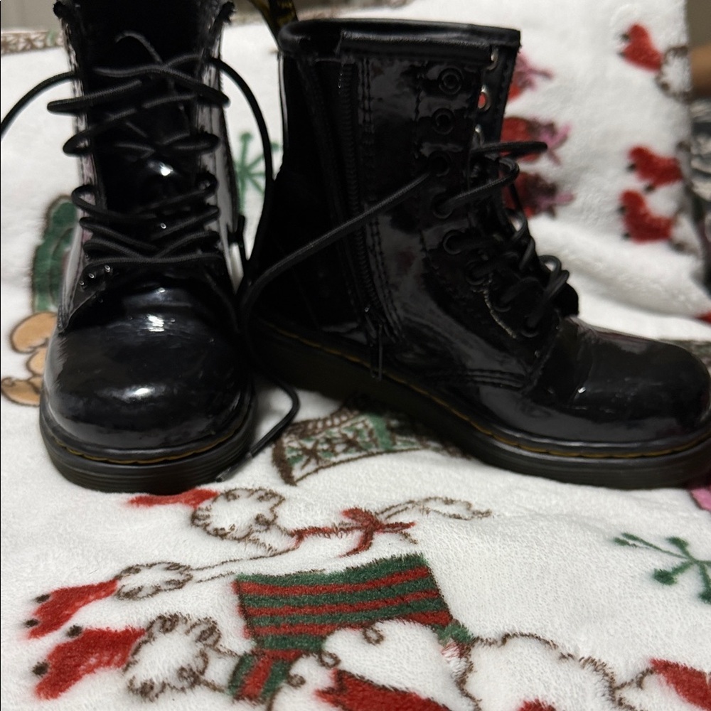 Dr. Martens Shiny Black Combat Boots